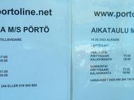 Turlista Pörtö-Kalkstrand 2003, m/s PÖRTÖ