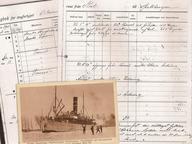 OIHONNA collage av journal från 1903 Kiel-Spetsbergen samt senare vykort
